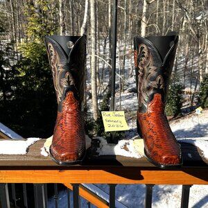[SOLD] Dan Post Rustic Exotic Python Cowboy Boots in men's 11.5D/11D